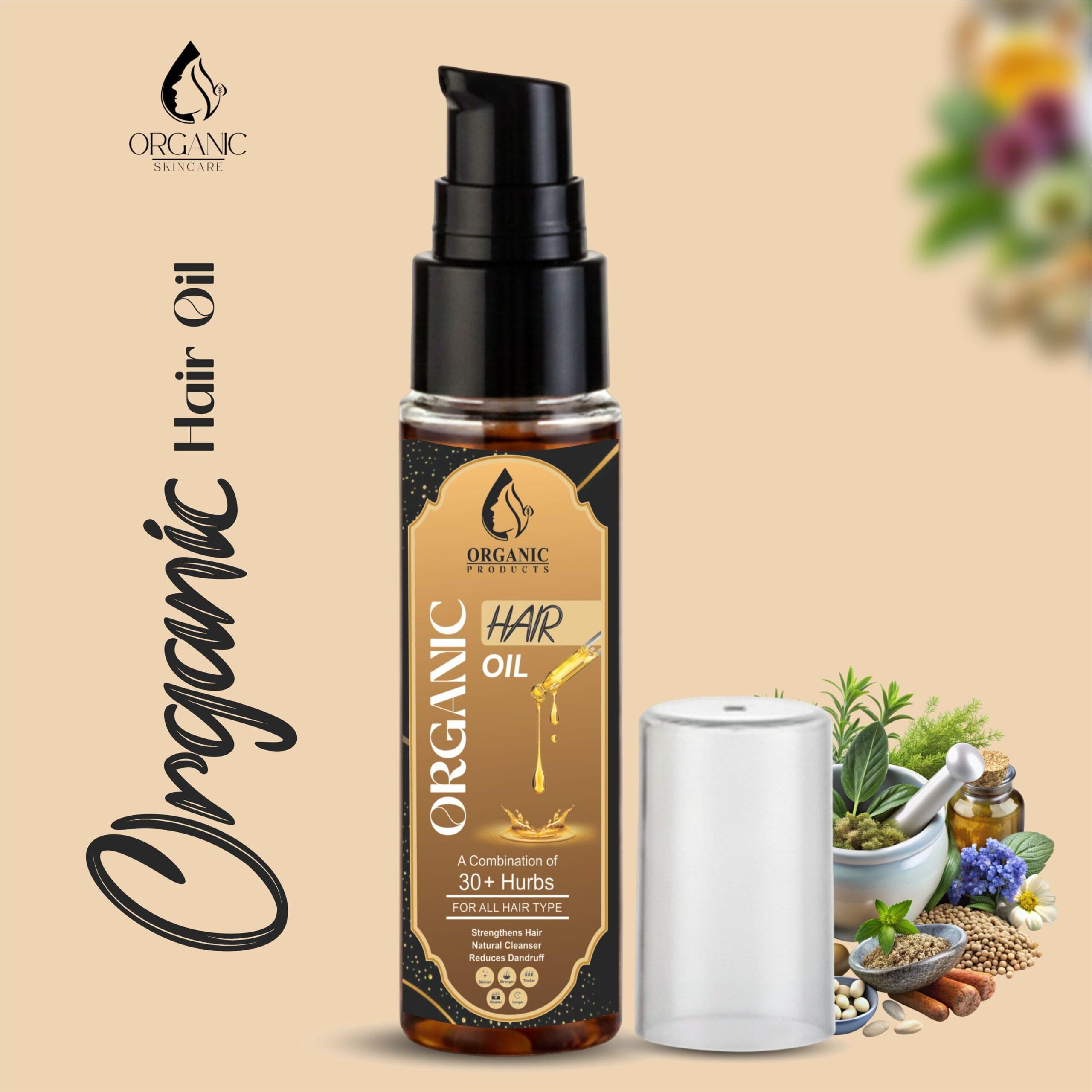 Organic Hair Oil | Hair Growth, Strength & Deep Nourishment Formula